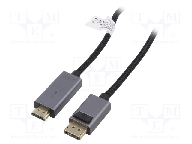 Cable; DisplayPort 1.2,HDMI 2.0; DisplayPort plug,HDMI plug