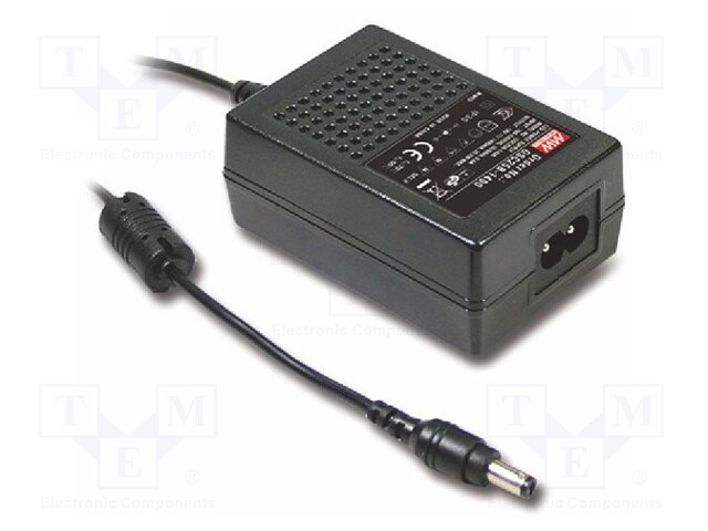 Power supply: switched-mode; 36÷72VDC; 350mA; Out: 5,5/2,1; 25.2W