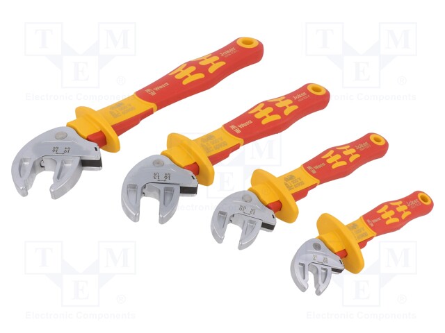 Wrenches set; insulated,adjustable,self-adjusting; 4pcs.