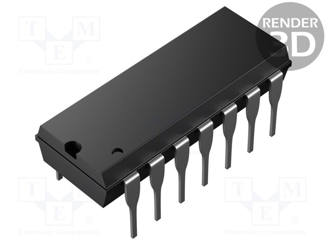 PIC microcontroller; Memory: 7kB; SRAM: 512B; 1.8÷3.6VDC; THT
