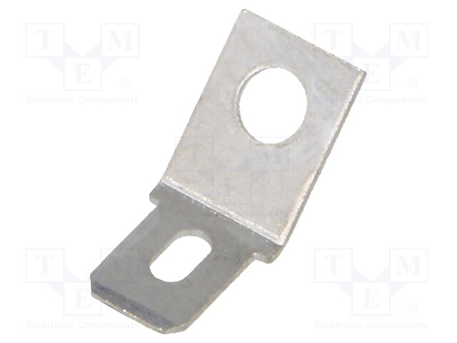 Terminal: flat; 5.2mm; 0.5mm; male; M3; screw; brass; tinned