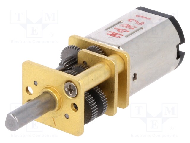 Motor: DC; with gearbox; HPCB 12V; 12VDC; 750mA; Shaft: D spring