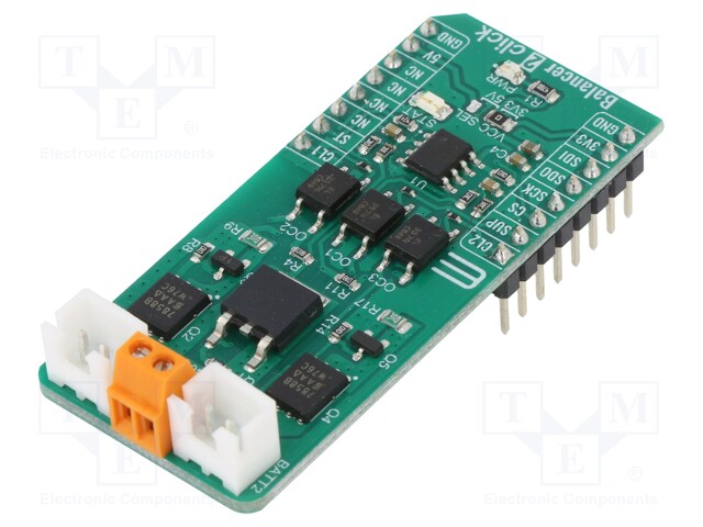 Click board; battery manager; GPIO,SPI; MCP3202; 3.3/5VDC