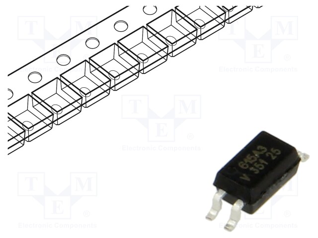 Optocoupler, 1 Channel, SSOP, 4 Pins, 50 mA, 3.75 kV, 100 %