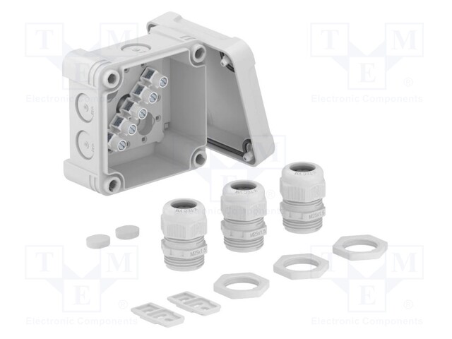 Enclosure: junction box; X: 95mm; Y: 95mm; Z: 60mm; polycarbonate