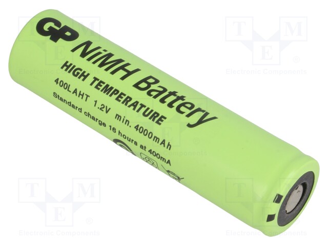 Re-battery: Ni-MH; 7/5A; 1.2V; 4000mAh; Ø18.3x70mm; 400mA; -20÷70°C
