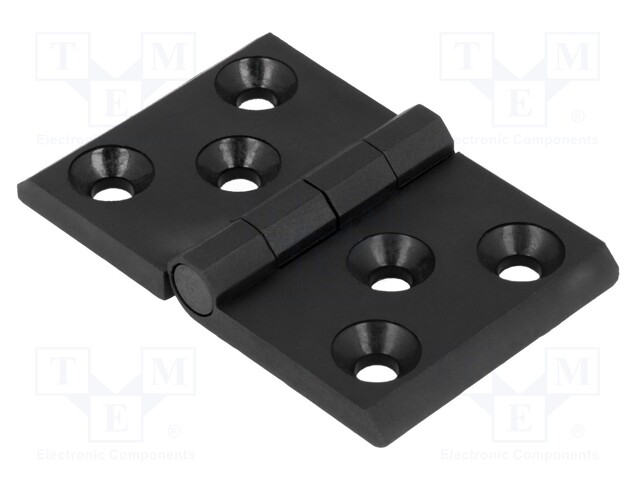 Hinge; Width: 76mm; zinc and aluminium alloy; H: 50mm; Holes no: 6