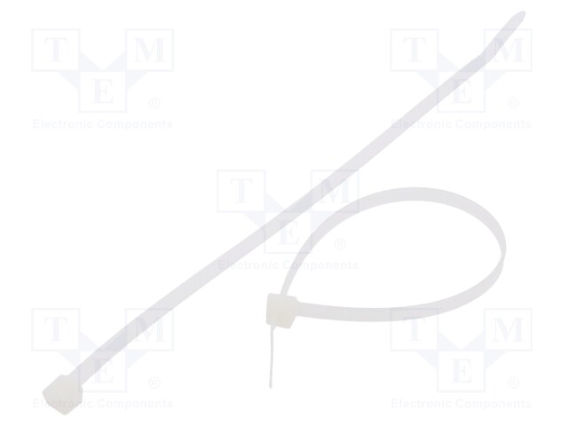 Cable tie; L: 200mm; W: 4.8mm; polyamide; 222N; natural; Ømax: 50mm