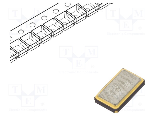 Resonator: quartz; 25MHz; 18pF; SMD; 3.6x6x1.2mm