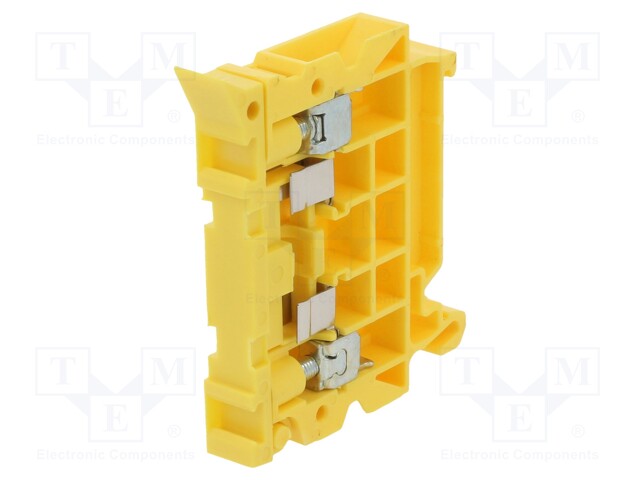 Splice terminal: rail; 0.5÷4mm2; ways: 1; terminals: 2; yellow; TS35