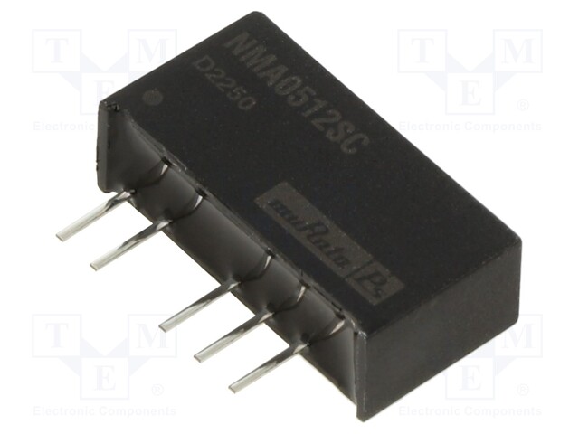 Converter: DC/DC; 1W; Uin: 4.5÷5.5V; Uout: 12VDC; Uout2: -12VDC; SIP7