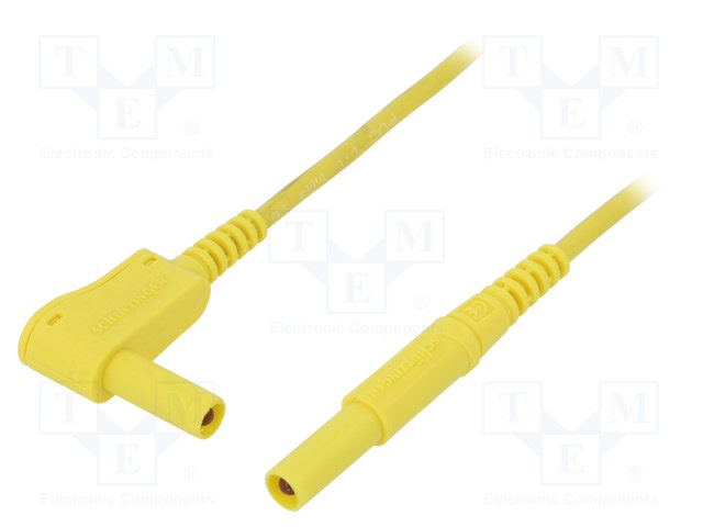 Test lead; PVC; 1m; yellow; 16A; Cond.cross sec: 1mm2