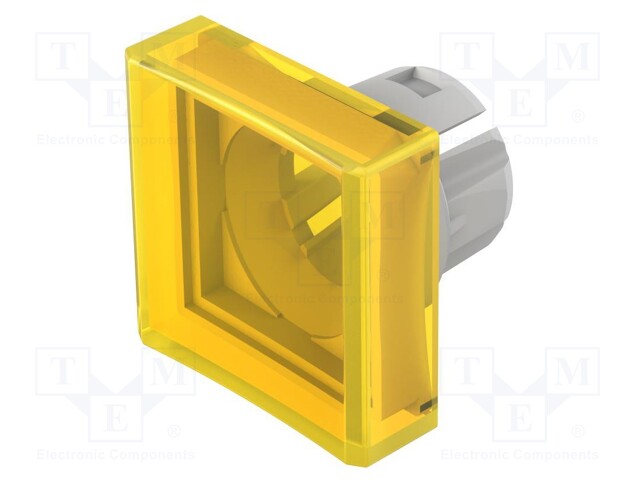 Actuator lens; 16mm; 51; yellow; plastic; 15.3x15.3mm