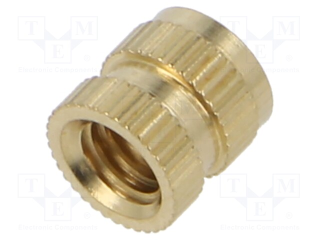 Threaded insert; brass; M4; BN 1037; DIN 16903D