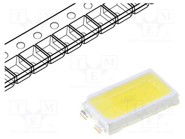 LED; SMD; 5630; white cold; 7300÷8500mcd; 5000-6000K; 120°; 60mA