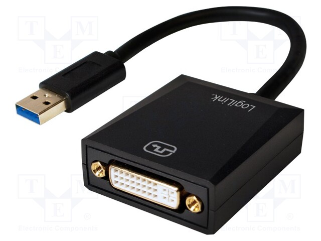 Adapter; USB 2.0,USB 3.0; DVI-I (24+5) socket,USB A plug