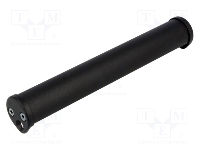 Handle; Mat: aluminium; black; H: 34.5mm; L: 306mm; Ø: 30mm