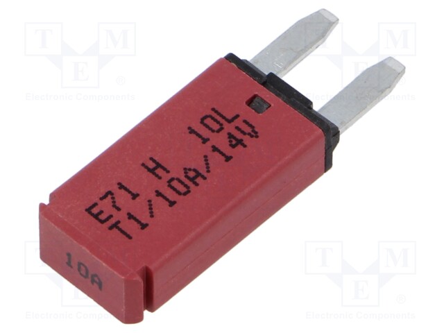 Fuse: fuse; 10A; 12VDC; automotive; 12.45mm