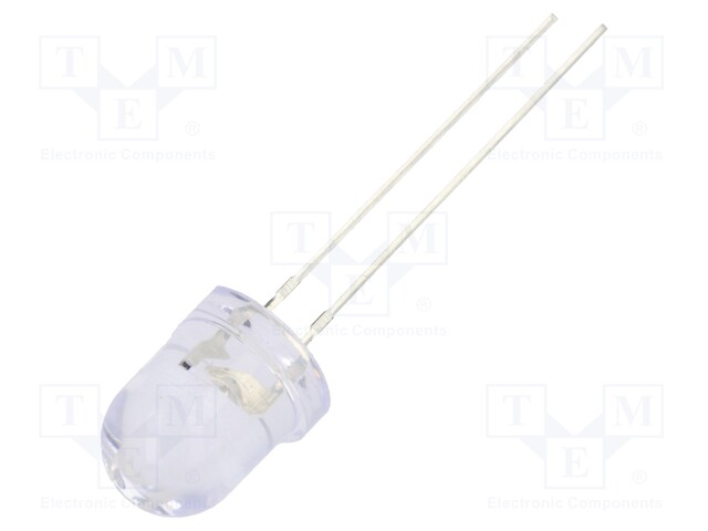 LED; 8mm; orange; 2500÷3500mcd; 30°; 12mA; 5V; Front: convex