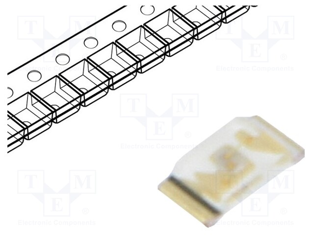 LED; SMD; 0603; green; 71÷450mcd; 1.6x0.8x0.3mm; 130°; 2.8÷3.6V