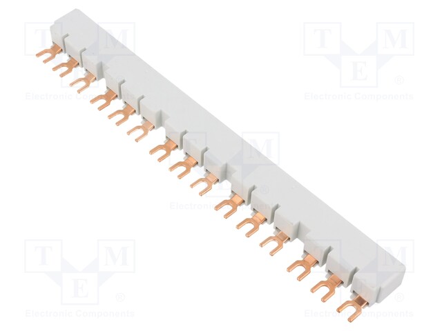 Busbar; 10mm2; 690VAC; 250VDC; 6kV; Inom: 65A; fork; No.of mod: 5