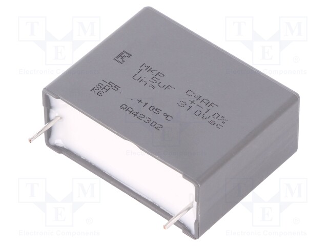 Capacitor: polypropylene; 1.5uF; ESR: 9.5mΩ; C4AF; THT; ±10%; 310VDC