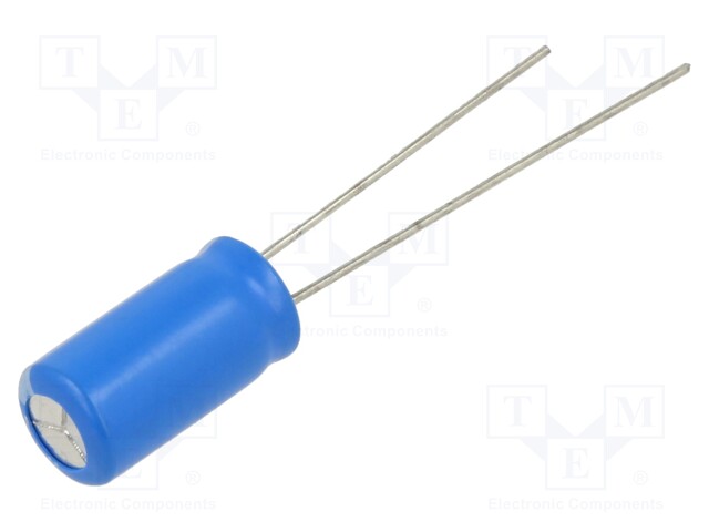 Supercapacitor; THT; 1F; 2.7VDC; Ø6.3x12.5mm