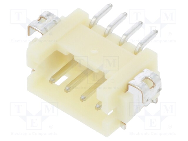 Socket; wire-board; male; DF13; 1.25mm; PIN: 4; SMT; on PCBs; tinned