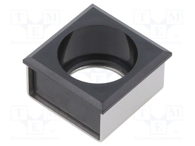 Button holder; 22mm; 61; 21x21mm; Face dim: 24x24mm; Body: black