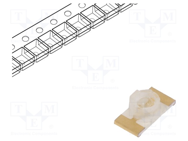 LED; SMD; 1206; green; 1000÷1500mcd; 3.2x1.6x1.1mm; 80°; 3.2÷4V