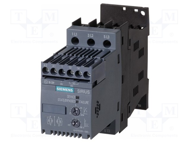 Module: soft-start; Usup: 200÷480VAC; Series: S00; DIN; 24VDC; 5.5kW