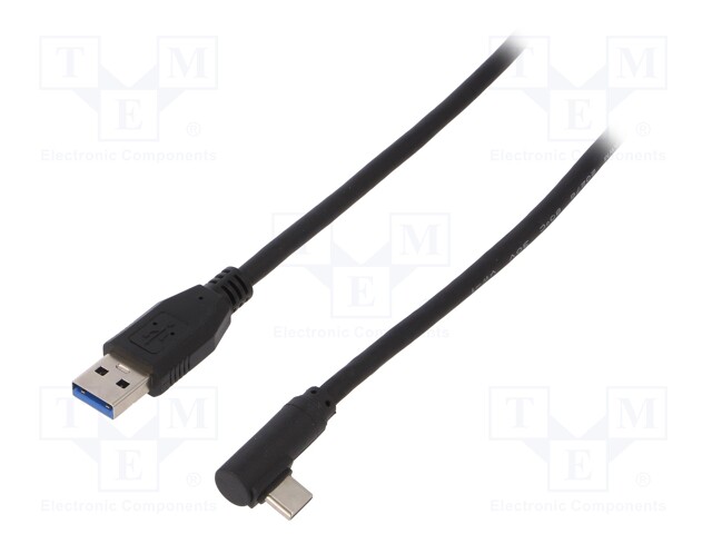 Cable; USB 1.1,USB 2.0,USB 3.0; USB A plug,USB C angled plug