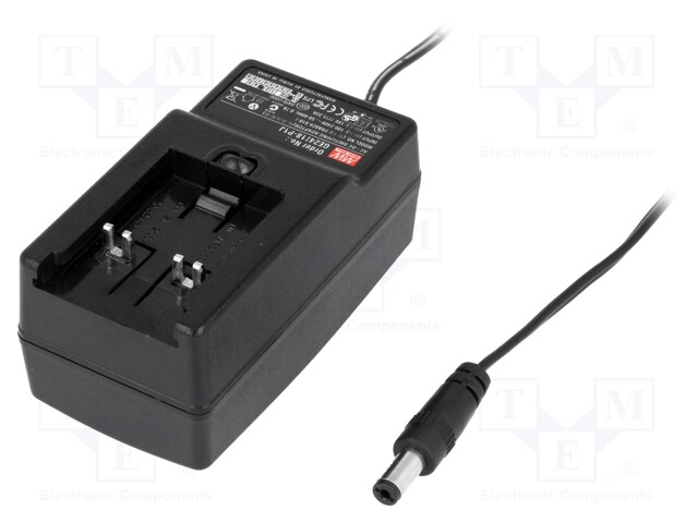 Power supply: switched-mode; 18VDC; 1.33A; Out: 5,5/2,1; 24W; 80%