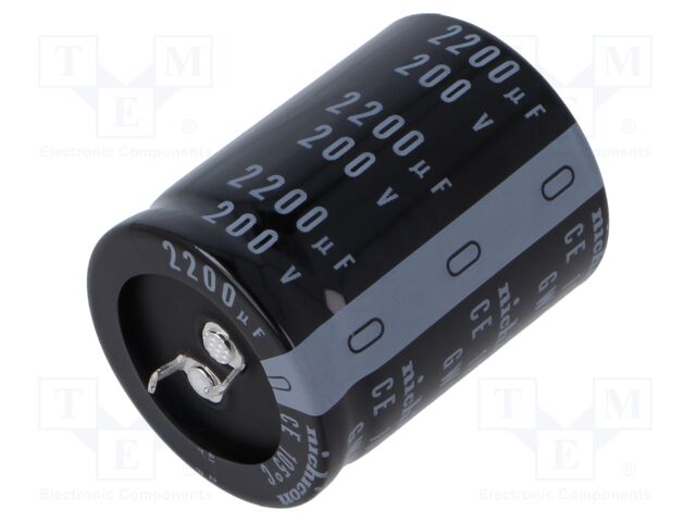 Capacitor: electrolytic; SNAP-IN; 2200uF; 200VDC; Ø35x45mm; ±20%