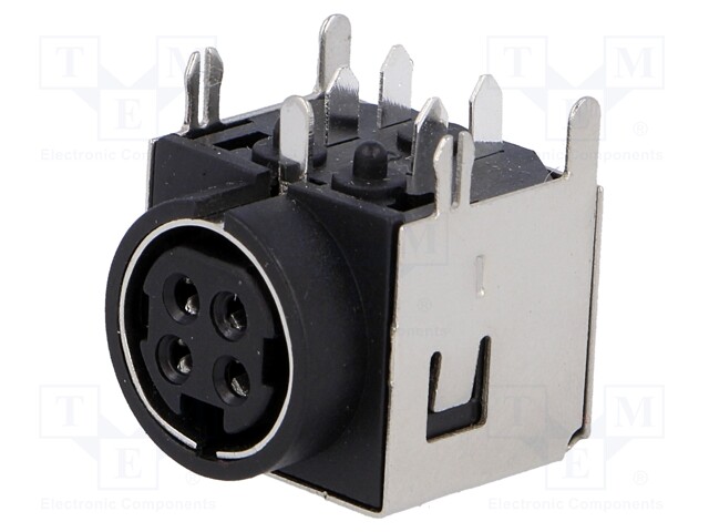 Socket; DC supply; R7B; female; PIN: 4; shielded; THT; 30VDC