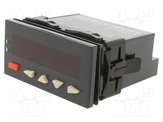 Counter: electronical; LED; pulses/speed/time; 999999; SPDT; IP65