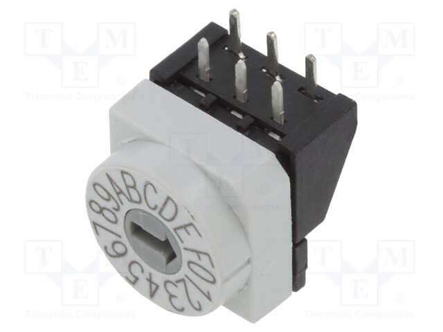 Switch: rotary; Pos: 16; 1uA/20mVDC; -60÷125°C; Mounting: THT