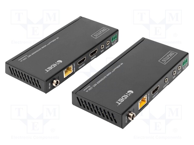 HDMI extender; HDCP 2.2,HDMI 2.0; black; Enclos.mat: metal; 150m