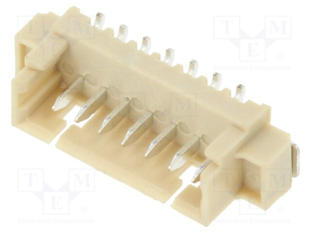 Socket; wire-board; male; 1.25mm; PIN: 7; SMT; 250V; 1A; tinned