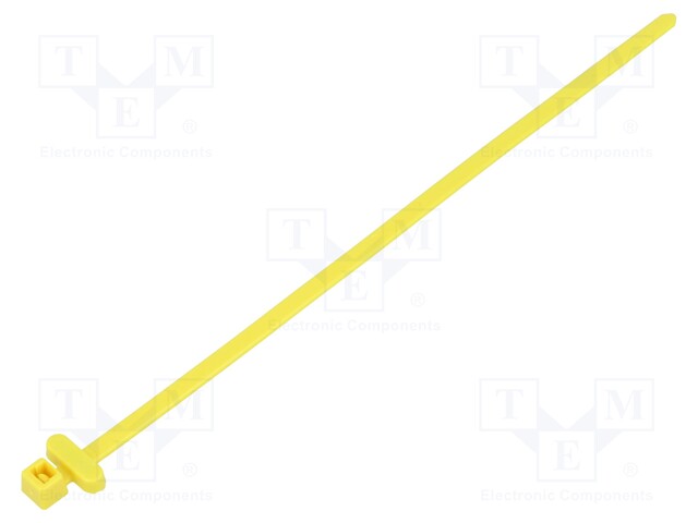 RFID cable tie; L: 200mm; W: 4.6mm; polyamide; 225N; yellow; UL94V-2