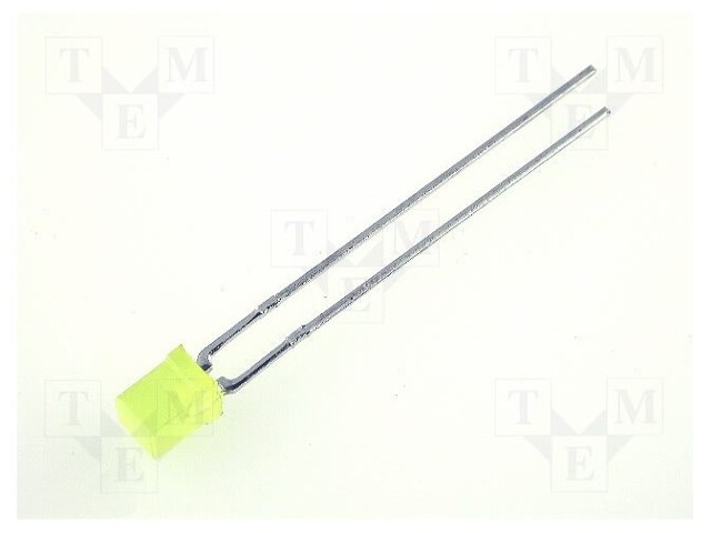 LED; square; 3x3mm; yellow; 1÷5mcd; 110°; Front: flat; 20mA; 2.1÷2.5V