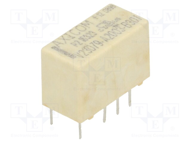 Relay: electromagnetic; DPDT; Ucoil: 12VDC; 0.5A/125VAC; 2A/30VDC