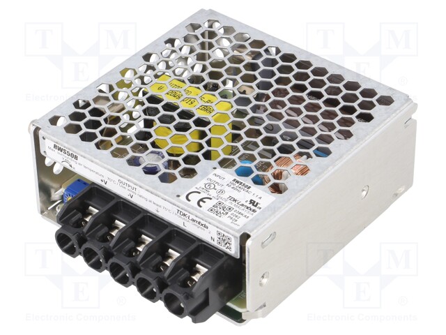 Power supply: industrial; single-channel,universal; 50W; 12VDC