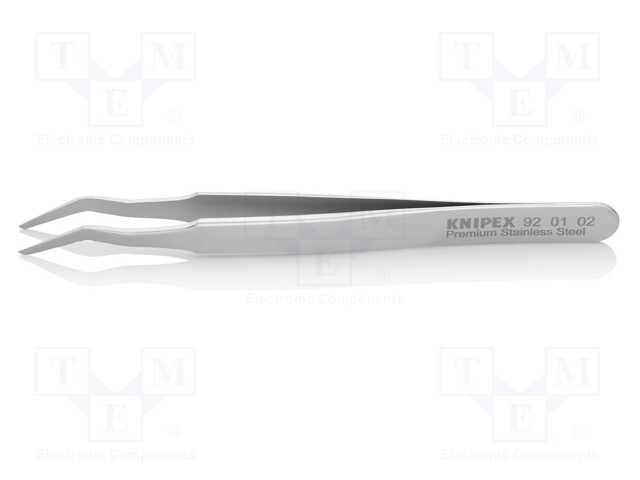 Tweezers; 120mm; for precision works,SMD; Blades: curved