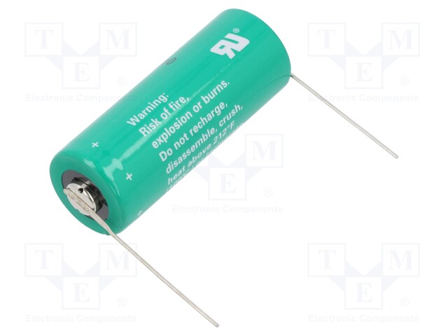 Battery: lithium; 3V; A; axial; Ø14x45mm; 2400mAh; non-rechargeable