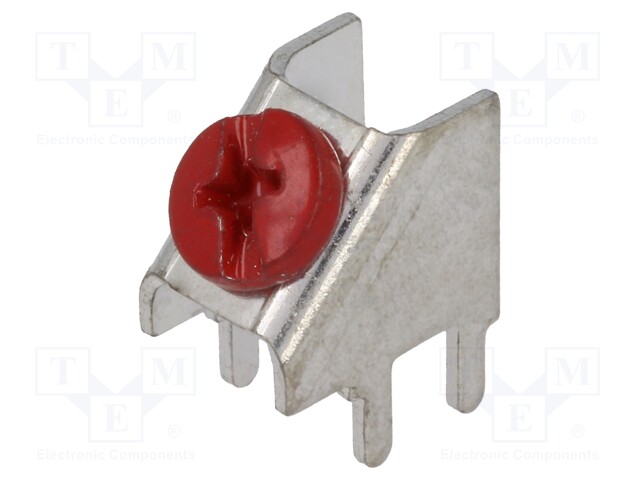 Terminal: screw terminal; THT,screw terminal; red; 7.5x5.1mm