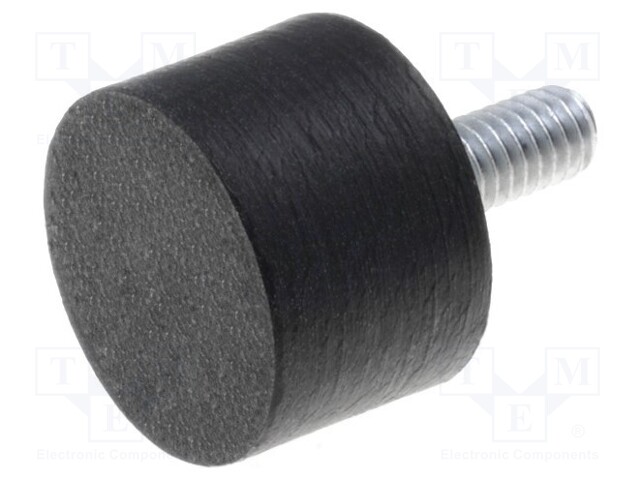 Vibroisolation foot; Ø: 15mm; H: 10mm; Shore hardness: 55±5; 154N