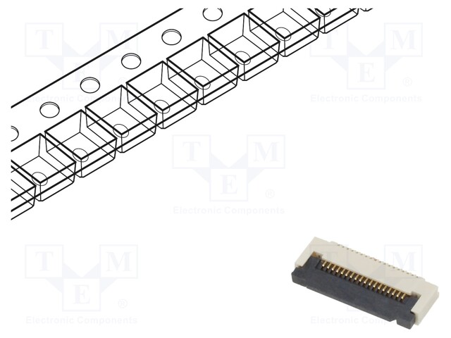 Connector: FFC (FPC); horizontal; PIN: 18; ZIF; SMT; 50V; 0.4A; H: 2mm