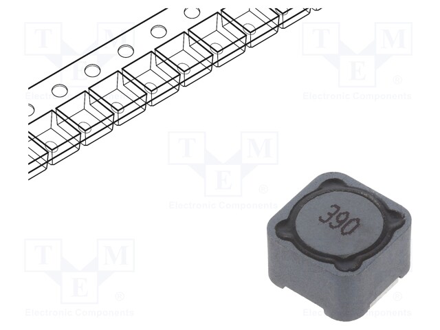 Inductor: wire; SMD; 39uH; 2.75A; 73mΩ; 12x12x8mm; ±20%; -40÷125°C