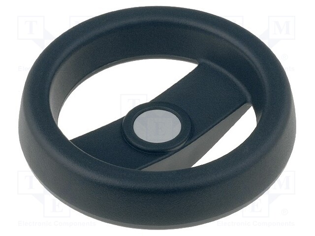 Knob; H: 37mm; polypropylene; black; 0÷80°C; Ømount.hole: 10mm